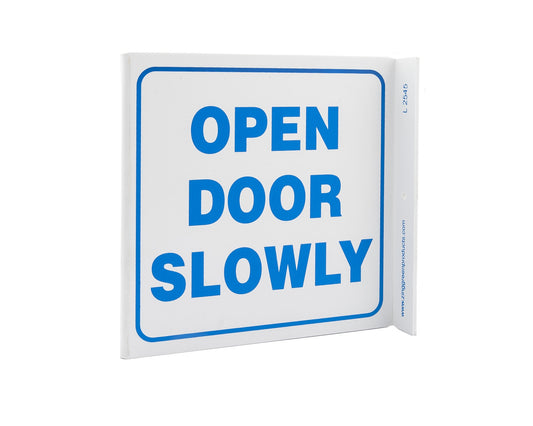 ZING Safety Sign, Open Door Slowly L - official Zing product image 1