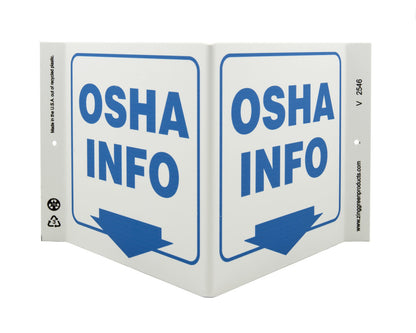 ZING Safety Sign, OSHA Info V - official Zing product image 1