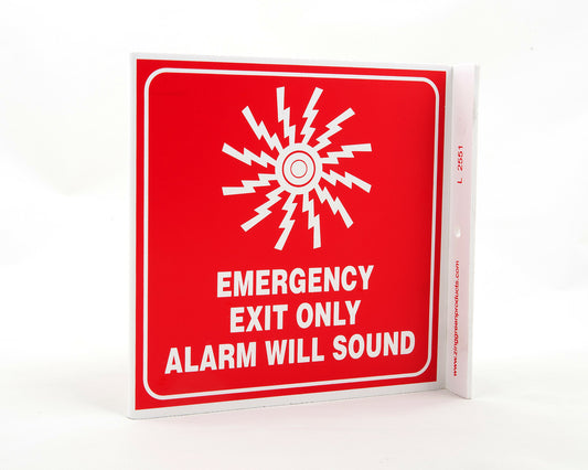 ZING Safety Sign, Emergency Exit Only L - official Zing product image 1