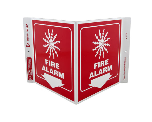 ZING Safety Sign, Fire Alarm V - official Zing product image 1