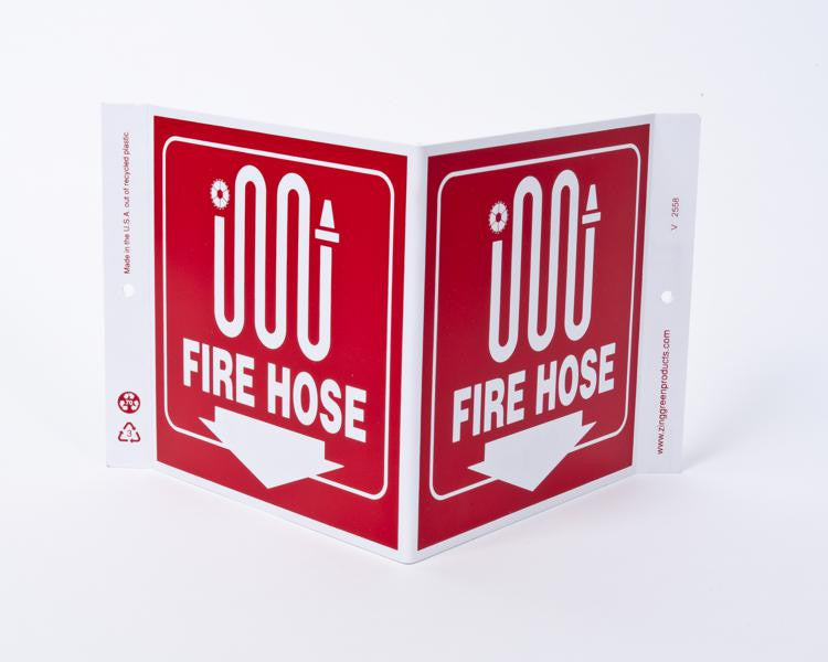 ZING Safety Sign, Fire Hose V - official Zing product image 1