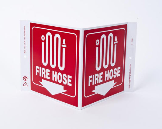 ZING Safety Sign, Fire Hose V - official Zing product image 1