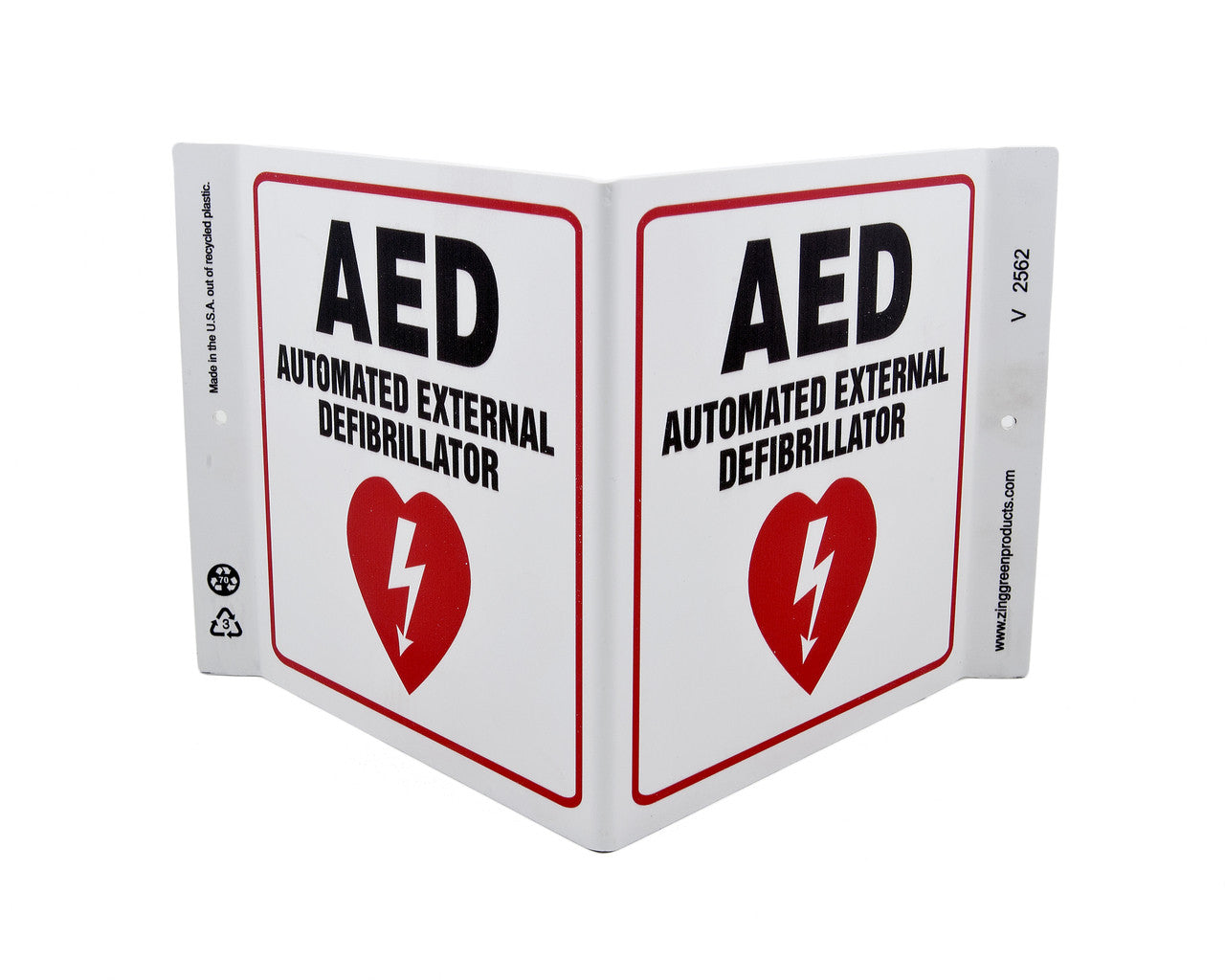 ZING Safety Sign, Aed V - official Zing product image 1