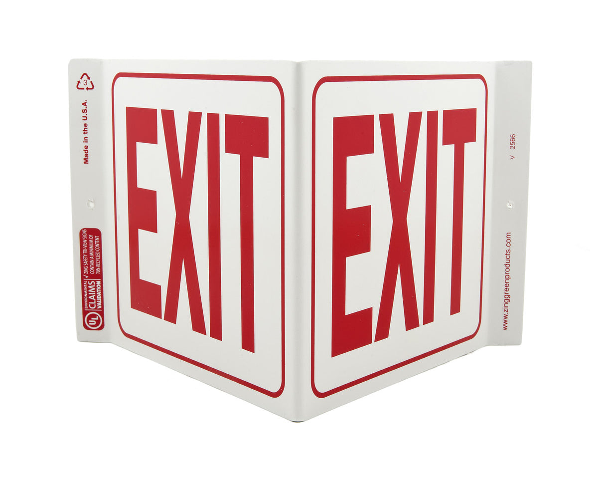 ZING Safety Sign, Exit V - official Zing product image 1