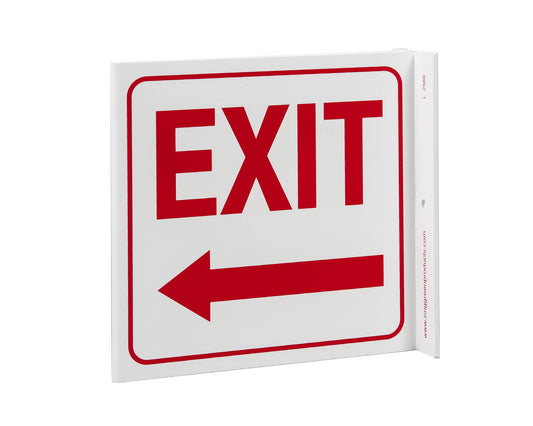 ZING Safety Sign, Exit Left Arrow L - official Zing product image 1