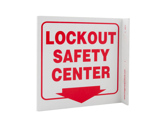 ZING Safety Sign, Lockout Safety Center L - 2571