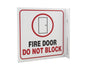 ZING Safety Sign, Fire Door Do Not Block L - official Zing product image 1