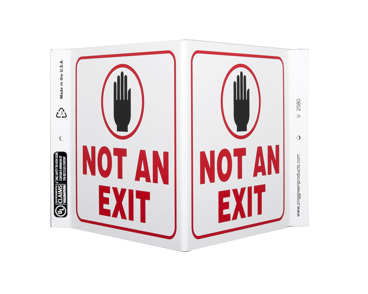 Eco Safety V Sign, 7X12
