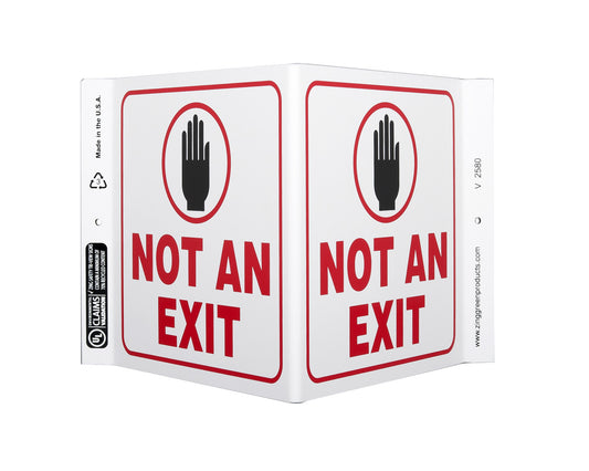 Eco Safety V Sign, 7X12