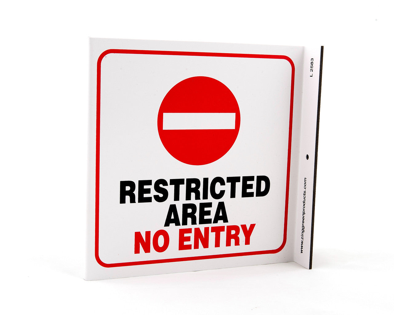 ZING Safety Sign, Restricted Area L - official Zing product image 1
