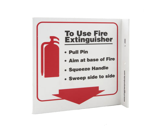 ZING Safety Sign, Use Fire Extinguisher L - official Zing product image 1