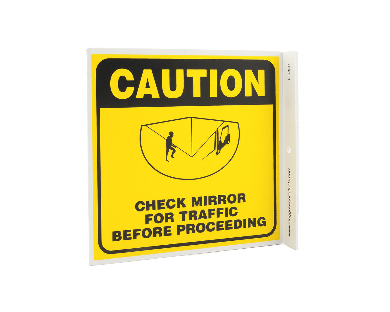 ZING Safety Sign, Check Mirror For Traffic L - official Zing product image 1