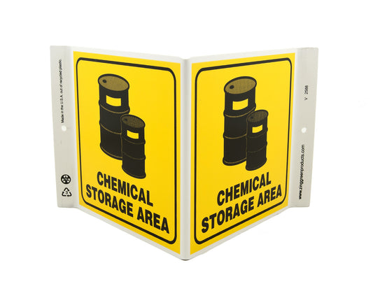 ZING Safety Sign, Chemical Storage Area V - official Zing product image 1