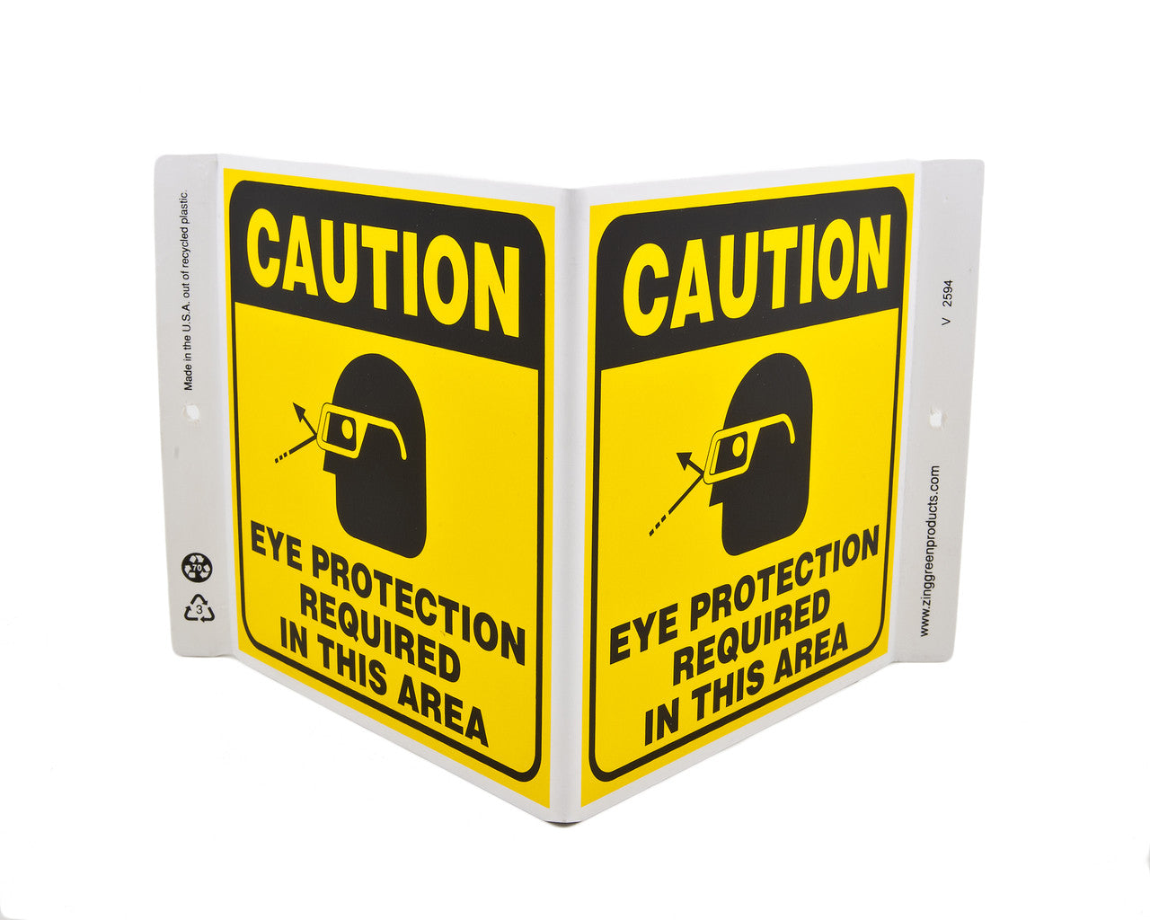 ZING Safety Sign, Eye Protection Requi V - official Zing product image 1