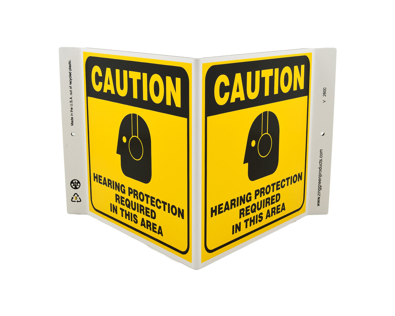 ZING Safety Sign, Hearing Protection Requi V - official Zing product image 1