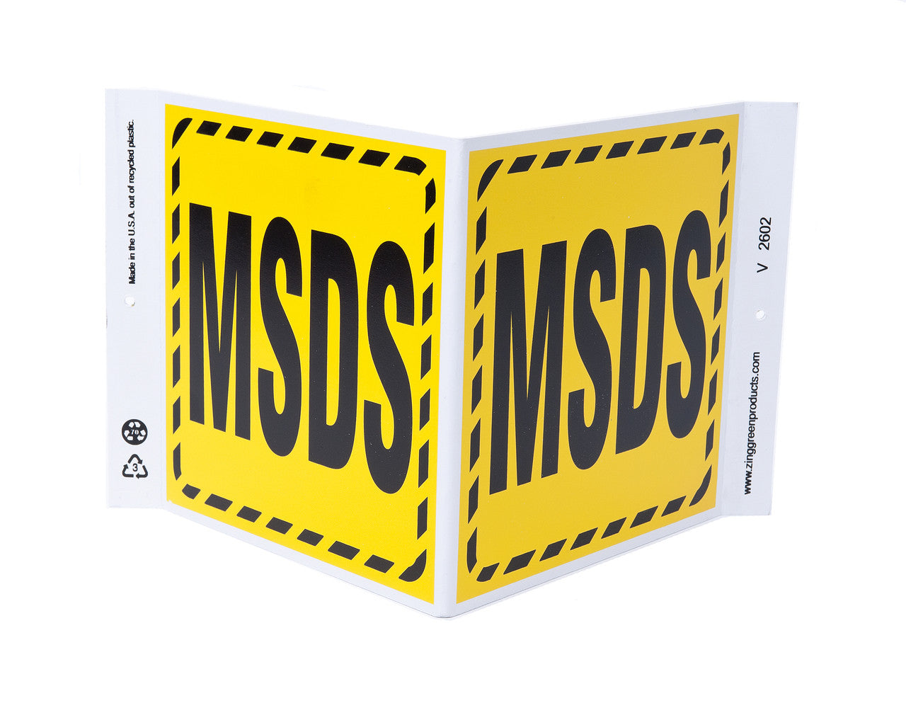 ZING Safety Sign, Msds V - official Zing product image 1