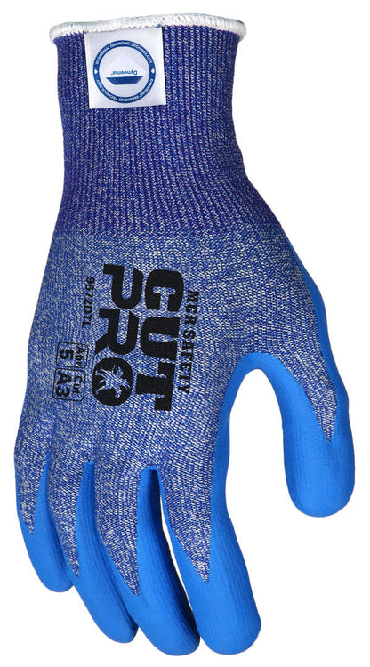 9672DT - MCR Safety CutPro® - 13 Gauge Dyneema® Diamond Technology Shell - Cut Resistant Work Gloves - Bi-Polymer Coated Palm and Fingertips - Micro-particle Boosted High Strength Fiber Provides Cool Touch Comfort and Durability