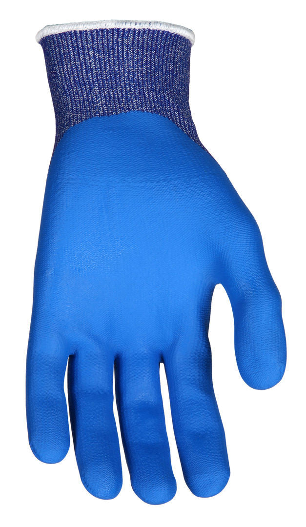 9672DT - MCR Safety CutPro® - 13 Gauge Dyneema® Diamond Technology Shell - Cut Resistant Work Gloves - Bi-Polymer Coated Palm and Fingertips - Micro-particle Boosted High Strength Fiber Provides Cool Touch Comfort and Durability