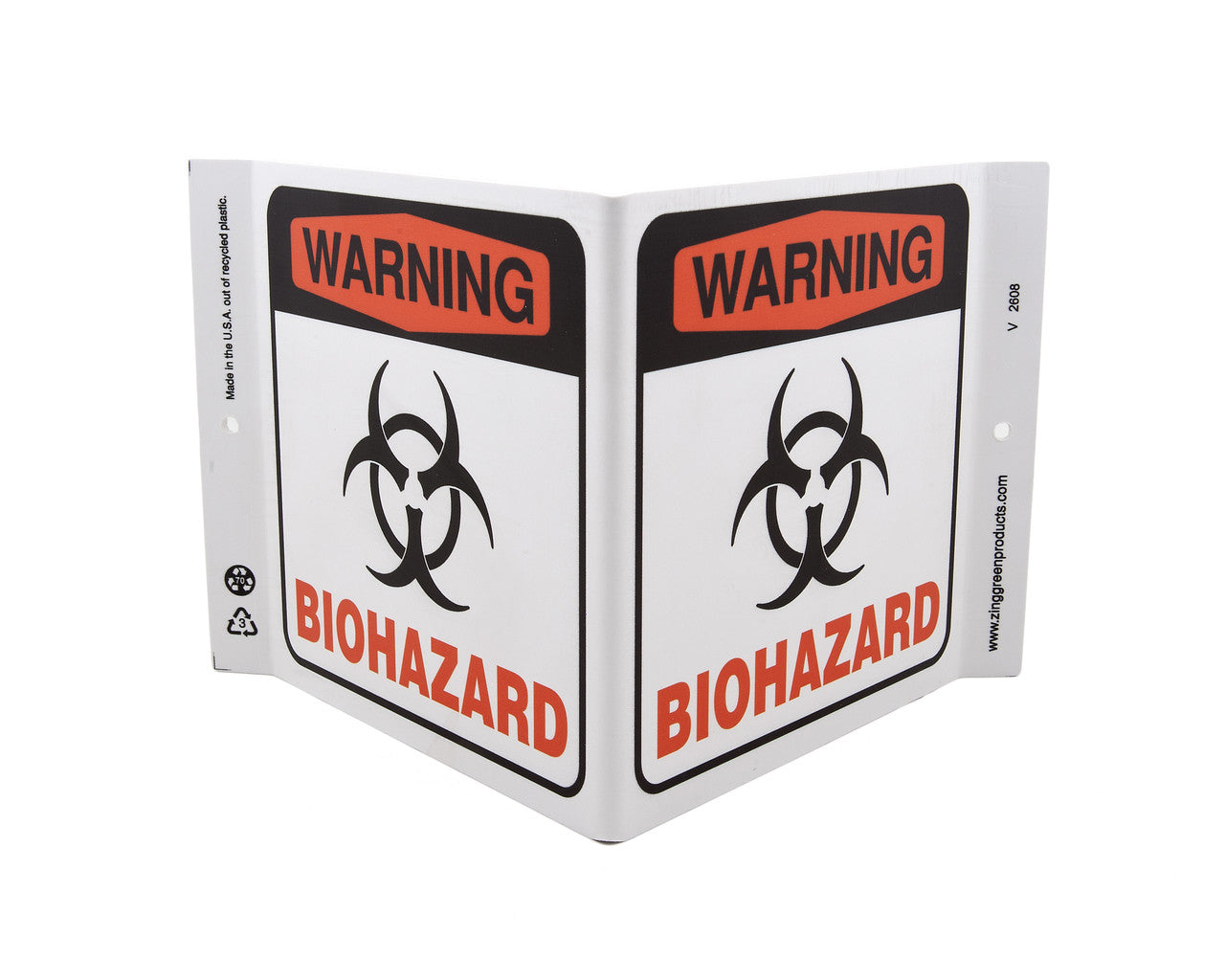 ZING Safety Sign, Warning Biohazard V - official Zing product image 1