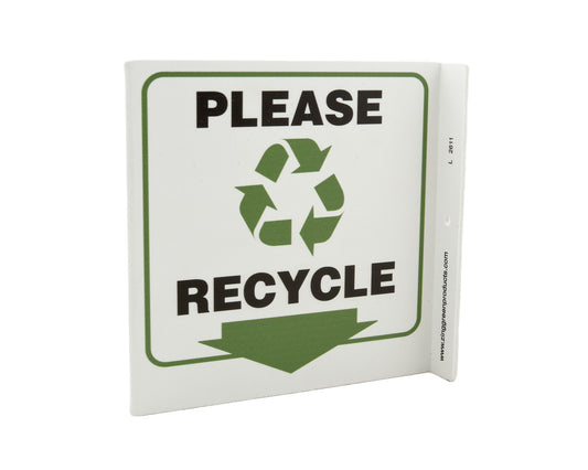 ZING Safety Sign, Please Recycle L - official Zing product image 1