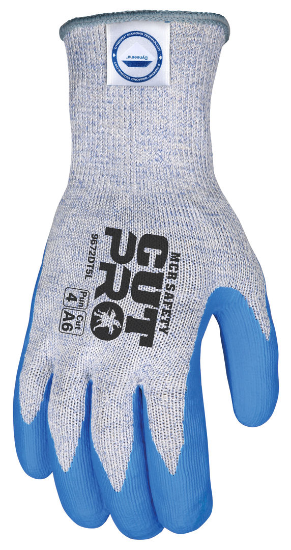 9672DT5 - MCR Safety CutPro® - 10 Gauge Cut Resistant Work Gloves - Dyneema® Diamond Technology with Steel Shell - Nitrile Foam Coated Palm and Fingertips - Micro-particle Boosted, High Strength fiber Provides Cool Touch Comfort and Durability