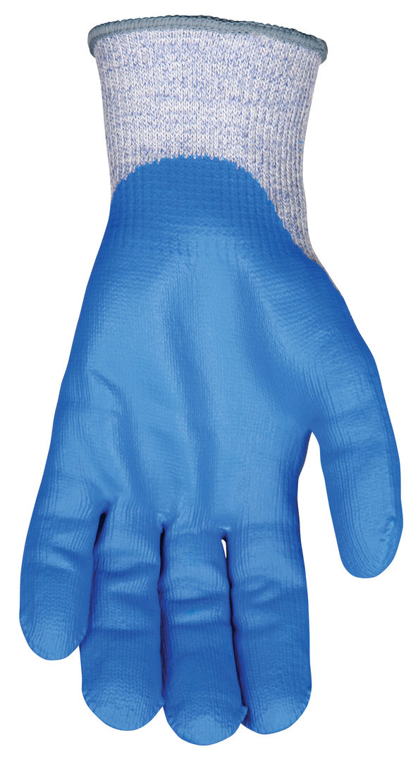 9672DT5 - MCR Safety CutPro® - 10 Gauge Cut Resistant Work Gloves - Dyneema® Diamond Technology with Steel Shell - Nitrile Foam Coated Palm and Fingertips - Micro-particle Boosted, High Strength fiber Provides Cool Touch Comfort and Durability