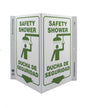 ZING Safety Sign, Safety Shower Bilingual V - official Zing product image 1