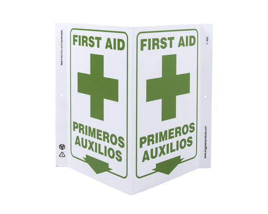 ZING Safety Sign, First Aid Bilingual V - official Zing product image 1