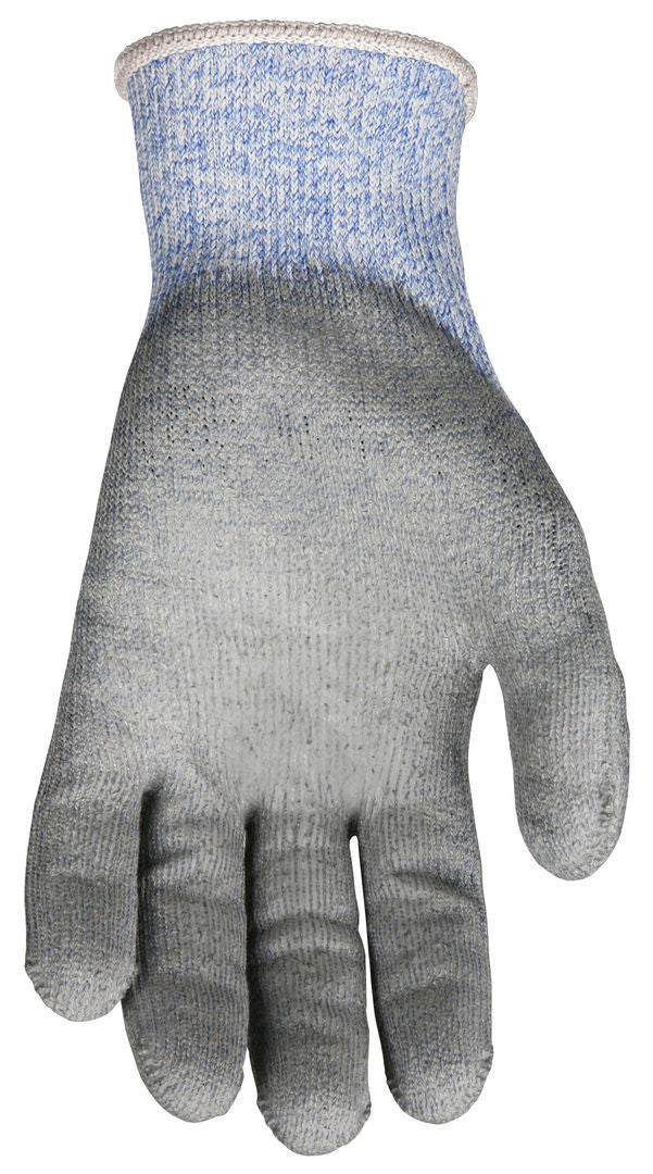 9672DT5PU - MCR Safety CutPro® - 10 Gauge Dyneema® Diamond Technology with Steel - Cut Resistant Work Gloves - Polyurethane (PU) Coated Palm and Fingertips - Micro-particle Boosted High Strength Fiber Provides Cool Touch Comfort and Durability