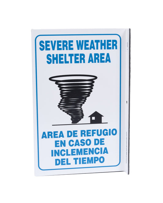 ZING Safety Sign, Severe Weather Bilingual L - official Zing product image 1