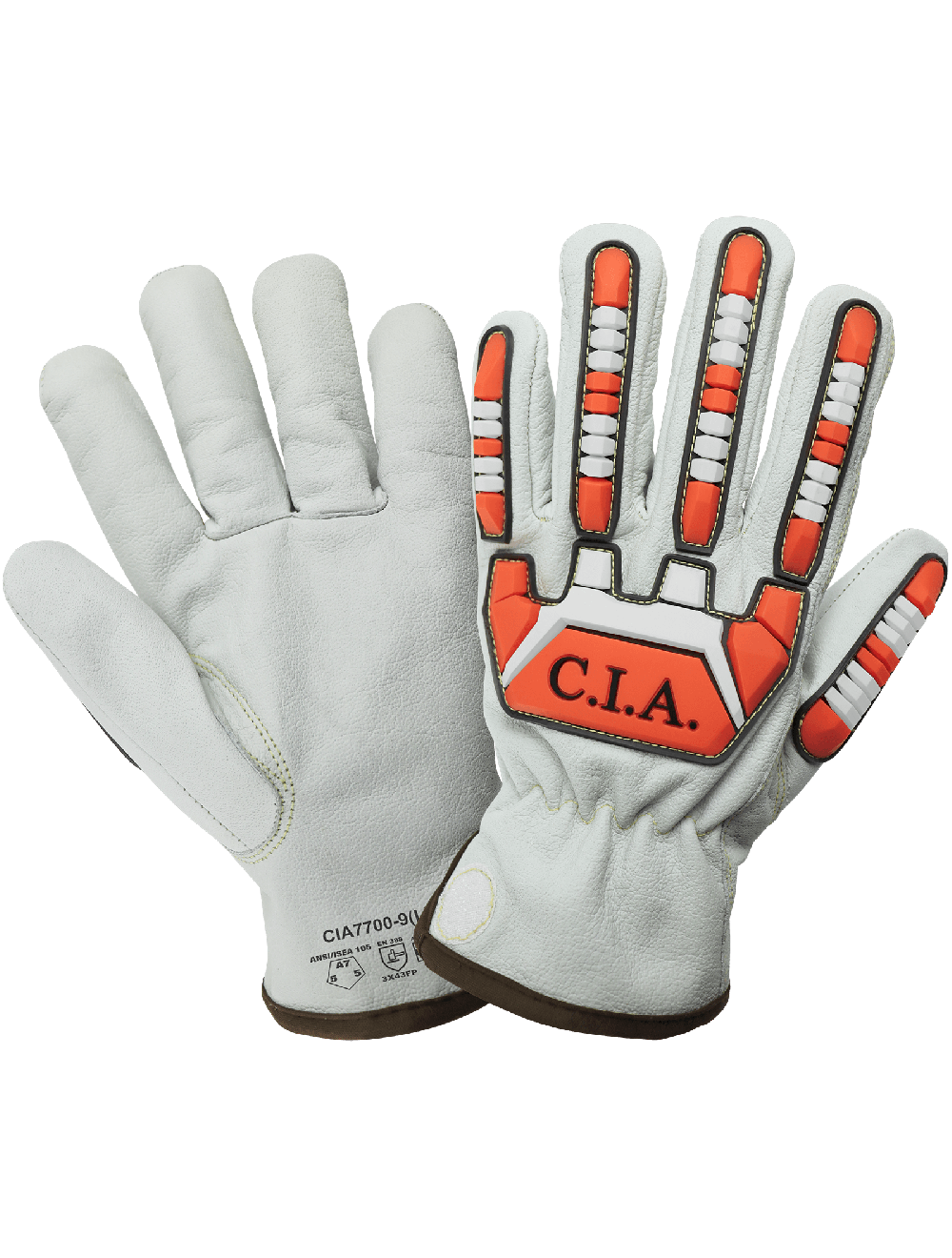Global Glove - CIA7700 - Leather Drivers Gloves - cut level A7 - red