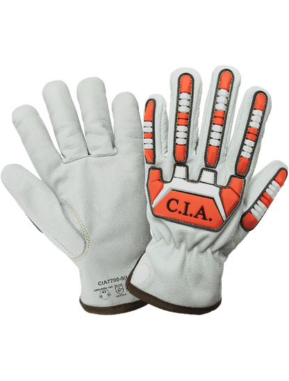 Global Glove - CIA7700 - Leather Drivers Gloves - cut level A7 - red