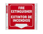 ZING Safety Sign, Fire Extinguisher Bilingual Corner - official Zing product image 1