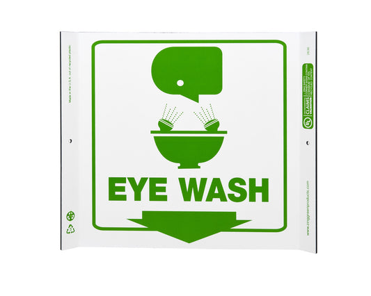 ZING Safety Sign, Eye Wash Corner - official Zing product image 1