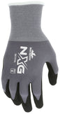 967315 - MCR Safety NXG® Work Gloves - 15 Gauge Gray Nylon Shell - Sandy Foam Nitrile Palm and Fingertips - NXG Provides Premium Quality, Comfort and Fit - A Great Choice for Long Workdays