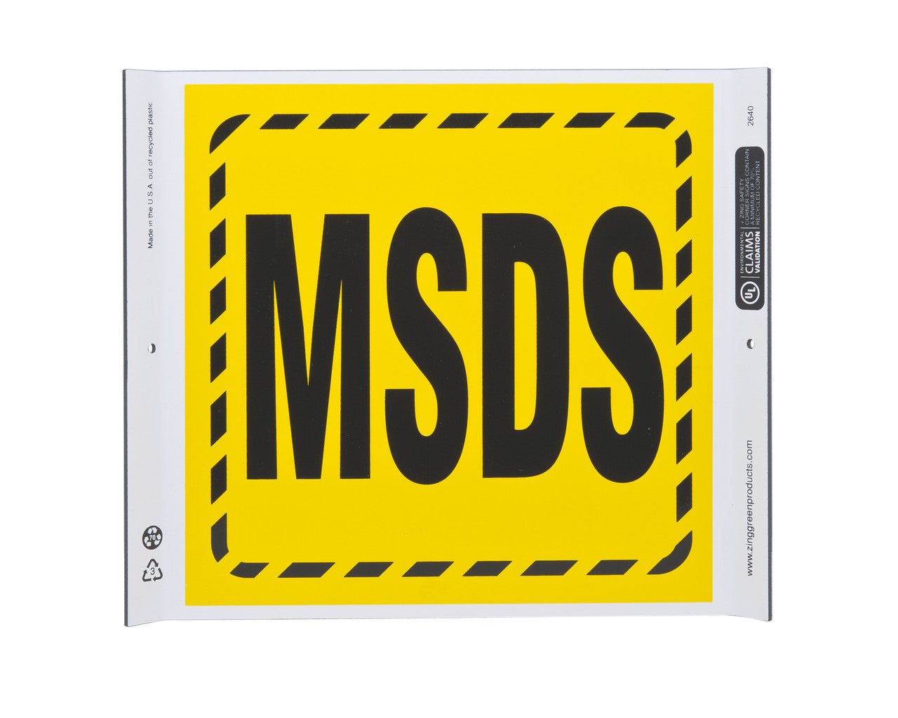 ZING Safety Sign, Msds Corner - official Zing product image 1