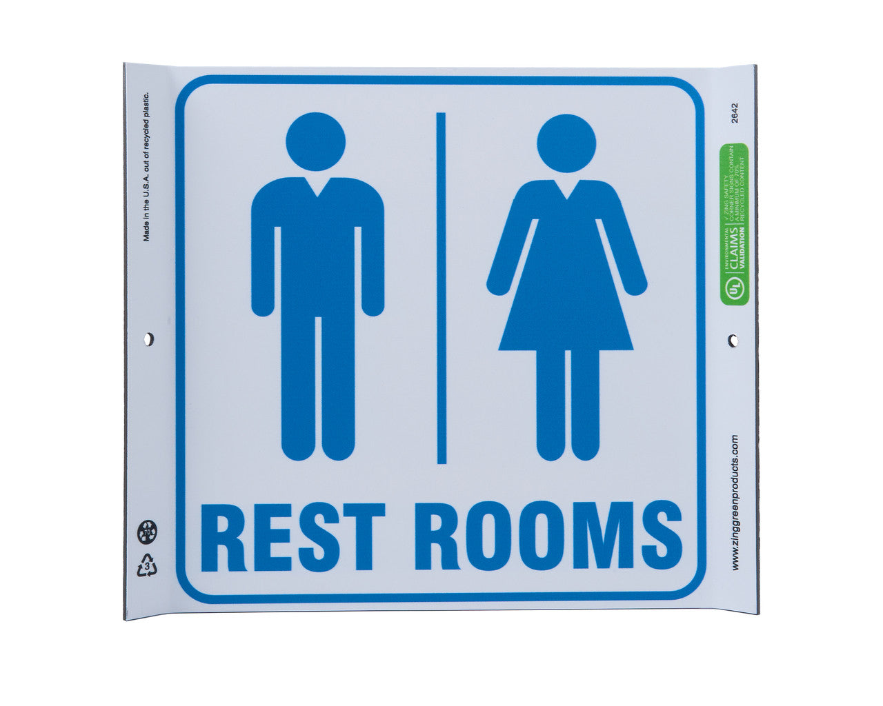ZING Safety Sign, Rest Rooms Corner - official Zing product image 1