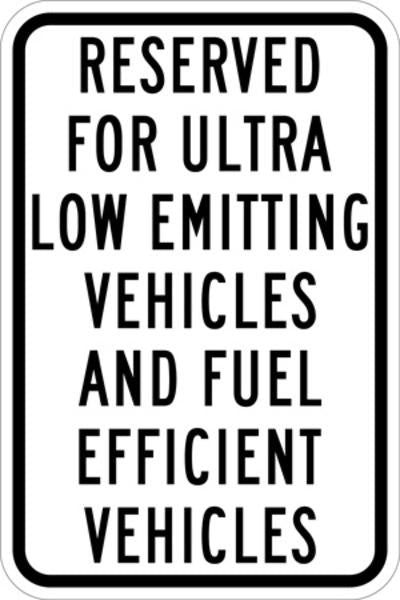 ZING Parking Sign, Fuel Efficient Vehicles, 12X18, Aluminum - official Zing product image 1