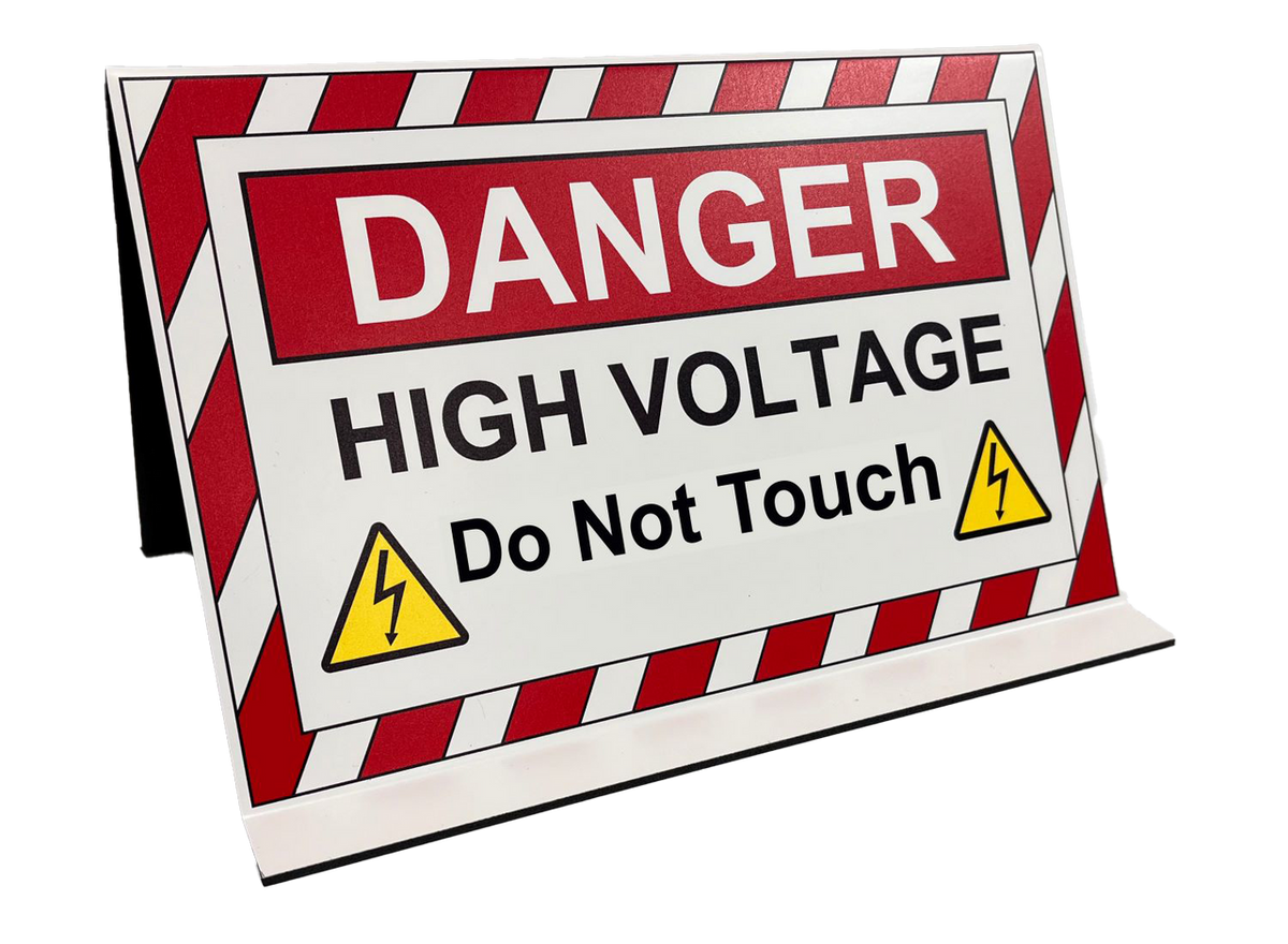 ZING Safety Sign, Ev Car Top V Sign, 11"W X 6.5"H X 8"D, Danger - High Voltage - Do Not Touch - official Zing product image 2