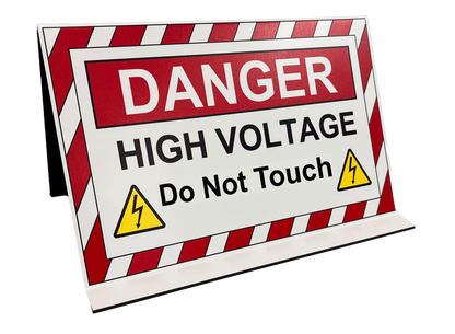ZING Safety Sign, Ev Car Top V Sign, 11"W X 6.5"H X 8"D, Danger - High Voltage - Do Not Touch - official Zing product image 2