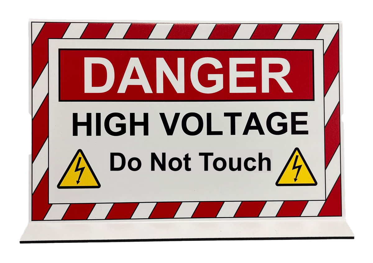 ZING Safety Sign, Ev Car Top V Sign, 11"W X 6.5"H X 8"D, Danger - High Voltage - Do Not Touch - official Zing product image 1