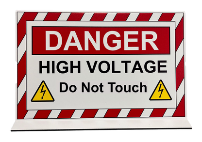 ZING Safety Sign, Ev Car Top V Sign, 11"W X 6.5"H X 8"D, Danger - High Voltage - Do Not Touch - official Zing product image 1