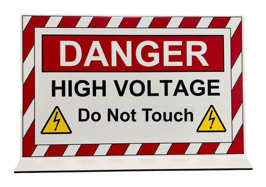 ZING Safety Sign, Ev Car Top V Sign, 11"W X 6.5"H X 8"D, Danger - High Voltage - Do Not Touch - official Zing product image 1