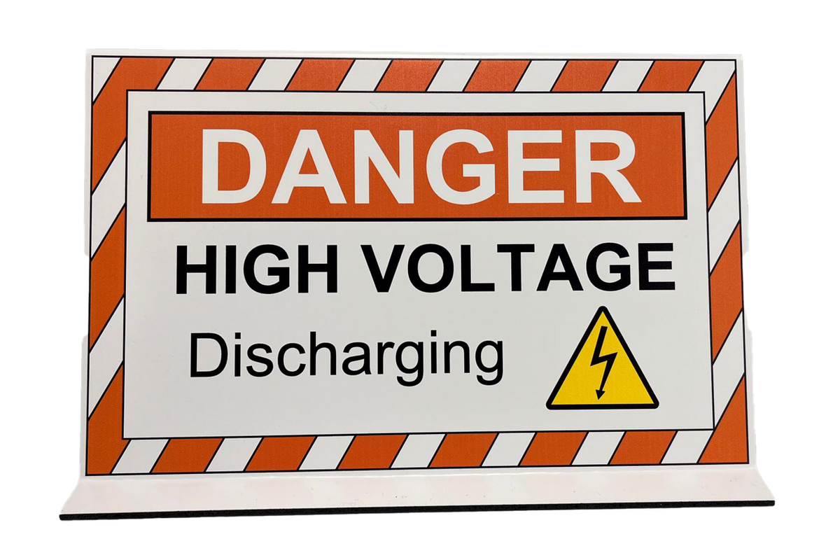 Electric Hybrid Vehicle Projecting Sign, High Voltage - Discharging