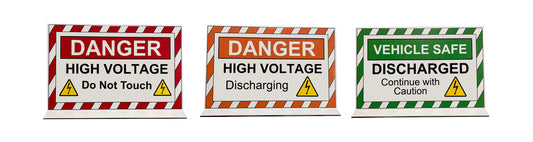 ZING Safety Sign, Ev Car Top V Sign, Set Of 3, 2649-2651, 11"W X 6.5"H X 8"D - official Zing product image 1