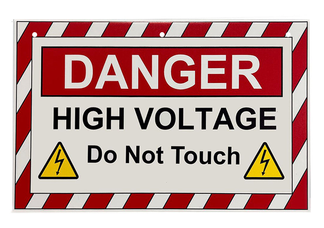 ZING Safety Sign, Ev Window - 10"X7" Plastic, Danger - High Voltage - Do Not Touch - official Zing product image 1