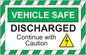 ZING Safety Sign, Ev Window - 10"X7" Plastic, Vehicle Safe -Discharged - official Zing product image 1