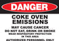 ZING Sign, Danger, 10X14", Coke Emmissions, Plastic - 2662
