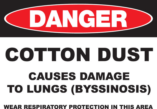 ZING Sign, Danger, 10X14", Cotton Dust, Plastic - 2663