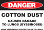 ZING Sign, Danger, 10X14", Cotton Dust, Plastic - 2663